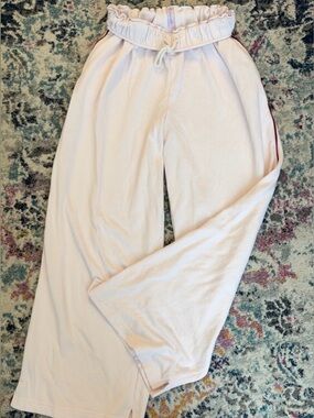 Urban Outfitters Pale Pink out from under Hoxton Wide leg sweatpants